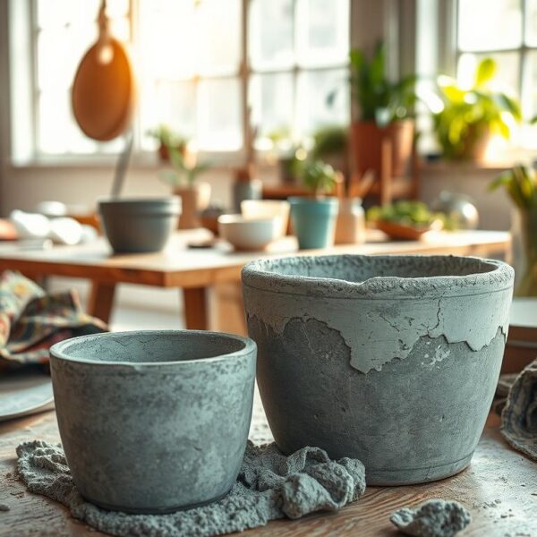 Jak zrobić donice z betonu i szmaty – tani sposób na efektowną dekorację